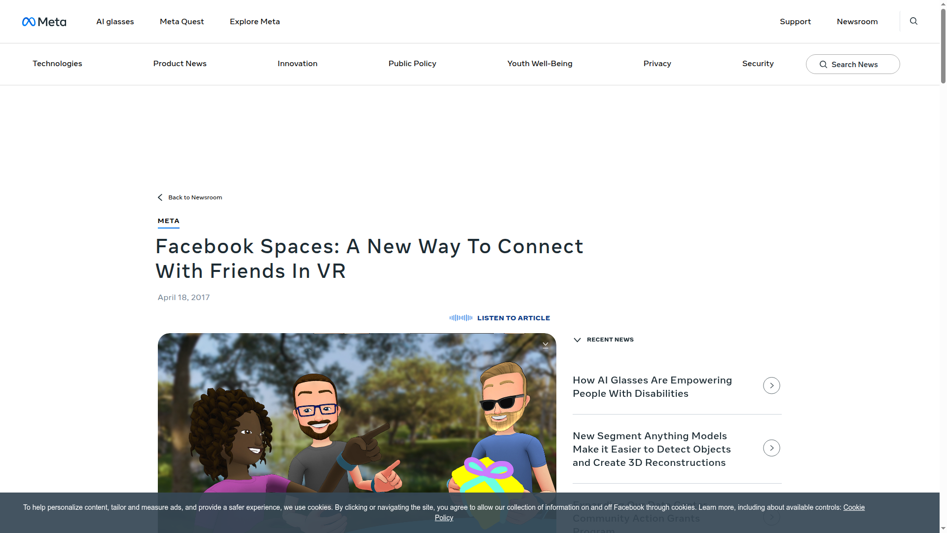 Facebook Spaces Avatar System screenshot